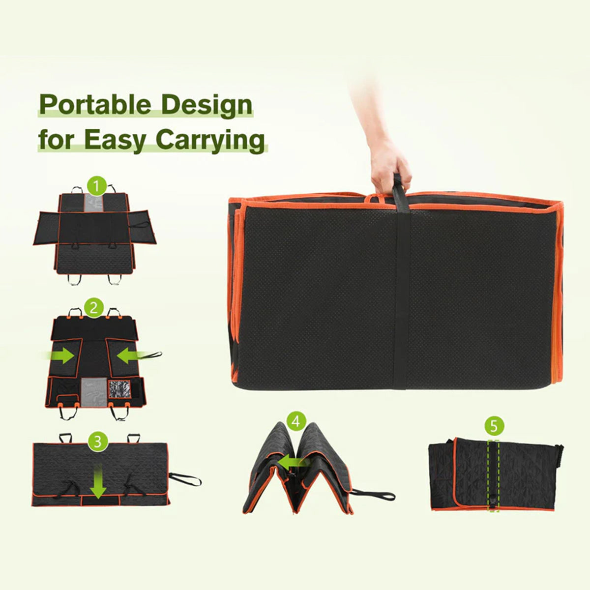 WE LOVE ALL PETS! Hard Bottom Dog Car Seat Protector